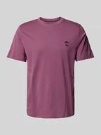 Koszulki męskie - T-shirt z prążkowanym, okrągłym dekoltem model ‘JENS’ - miniaturka - grafika 1