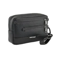 Kurtki męskie - Armani Exchange Męska kurtka, Sustainable, Double Front Zip Beauty case, czarny, Rozmiar uniwersalny, Kosmetyczka - miniaturka - grafika 1