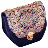 Torebki damskie - Torebka Damska Mała Listonoszka Ekoskóra Pojemna Elegancka Orientalny Wzór - miniaturka - grafika 1