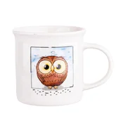 Kubki - KUBEK PROSTY Z WYWINIĘTYM RANTEM NBC 225 ML DEK. SOWA 01010032010 - miniaturka - grafika 1