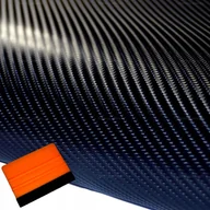 Akcesoria tuningowe - Karbon 4D Folia Okleina Carbon Czarna Czarny Słupki 3M x 50CM Rakla - miniaturka - grafika 1
