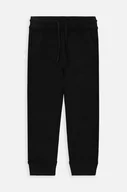 Spodnie i spodenki dla dziewczynek - Coccodrillo spodnie dresowe dziecięce kolor czarny gładkie - miniaturka - grafika 1