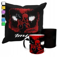 Gadżety dla niej i dla niego - ZESTAW KUBEK MAGICZNY ZMIENIAJĄCY KOLOR + POSZEWKA AVENGERS DEADPOOL + IMIĘ - miniaturka - grafika 1