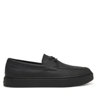 Półbuty męskie - Półbuty Calvin Klein Hybrid Clean Boat Shoe Lth HM0HM02233 Czarny - miniaturka - grafika 1