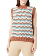 Swetry damskie - aleva Damski sweter z dzianiny 15525005-AL04, miętowy, wielokolorowy, XS/S, Mięta dymna, wielokolorowa, XS-S - miniaturka - grafika 1