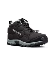 Buty dla chłopców - Columbia Wodoodporne buty śniegowe dla dzieci Firecamp Mid 2 unisex, Czarny pomnik, 11.5 UK Child - miniaturka - grafika 1