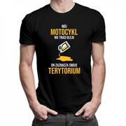 Koszulki męskie - Mój motocykl nie traci oleju on zaznacza swoje terytorium - męska koszulka z nadrukiem 9489 - miniaturka - grafika 1