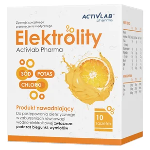 Activlab Pharma Elektrolity, smak pomarańczowy, 10 saszetek - Układ pokarmowy - miniaturka - grafika 1