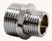 Łączniki, trójniki, kształtki - Nypel redukcyjny mosiężny 3/4x1/2" chrom - miniaturka - grafika 1