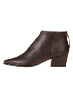 Botki damskie - Unisa Skórzane botki w kolorze brązowym - miniaturka - grafika 1