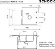 Zlewozmywaki - SCHOCK MONO D-100XS ROUGE (Cristadur) - miniaturka - grafika 1