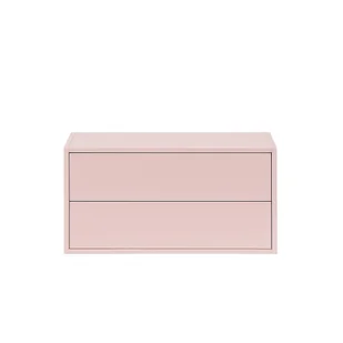Boxie 2-szufladowa szafka ścienna 40x80x37 cm różowa - Szafki do salonu Boxie 2-szufladowa szafka ścienna 40x80x37 cm różowa - Szafki do salonu - miniaturka - grafika 1