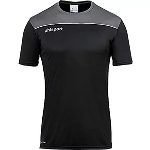 uhlsport OFFENSE 23 POLY SHIRT strój piłkarski, czarno-antracyt/żel limonkowy, S - Koszulki sportowe męskie - miniaturka - grafika 1