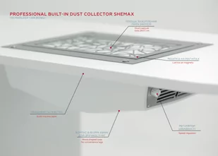 Shemax Pochłaniacz Pyłu Do Manicure Smart V-Pro - Do Zabudowy BIAŁY - Pozostałe urządzenia kosmetyczne - miniaturka - grafika 1