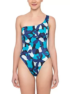 sloggi shore Damski kostium kąpielowy Shore Flower Horn One Piece, Blue - Dark Combination, S - Stroje kąpielowe - miniaturka - grafika 1