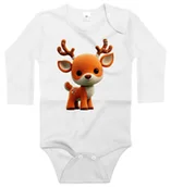 Body dla niemowląt - Body dziecięce Słodki Mały Jelonek Jeleń Zima Śnieg Święta 86/92 - miniaturka - grafika 1