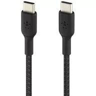 Kable USB - Belkin Kabel Boost Charge Braided USB-C do USB-C 1m, czarny 745883788279 - miniaturka - grafika 1