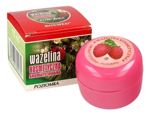Kosmed II Wazelina kosmetyczna o smaku poziomkowym 15 ml