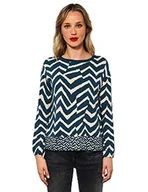 Koszulki i topy damskie - Street One Damska koszulka z długim rękawem oversize, niebieski (Deep Teal Blue), 38 - miniaturka - grafika 1