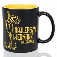 Kubki - Kubek Grawer ŻÓŁTY PREZENT DLA WĘDKARZA Najlepszy wędkarz na łowisku Wzory - miniaturka - grafika 1