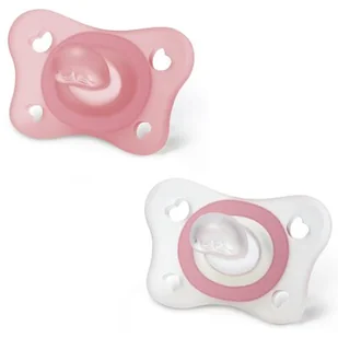Chicco 128440 SMOCZEK PHYSIOFORMA MINI SILIKONOWY 2-6M 2SZT DZIEWCZYNKA - Smoczki uspokajające - miniaturka - grafika 1