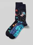 Skarpetki męskie - Skarpety z elastycznymi, prążkowanymi ściągaczami w zestawie 2 szt. - miniaturka - grafika 1