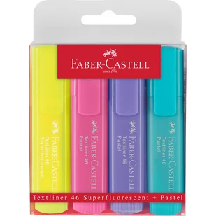 Faber-Castell zakreślacz, 4 kolory - Zakreślacze - miniaturka - grafika 1