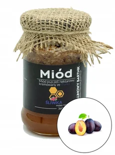 MIÓD ZE ŚLIWKĄ - 360g, Tegoroczny 2024, z Polski - Miód - miniaturka - grafika 1