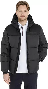 Tommy Hilfiger Męska kurtka z kapturem New York tkana, Czarny, XL - Kurtki męskie - miniaturka - grafika 1
