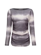 Koszulki i topy damskie - Vila Damska koszulka z długim rękawem - VIVolettis Mai Kobiety szary|beżowy w paski, S - miniaturka - grafika 1