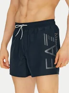 Kąpielówki męskie - EA7 Emporio Armani Szorty kąpielowe 7M000550 AF14497 MB010 Granatowy Regular Fit - miniaturka - grafika 1