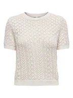 Swetry damskie - ONLY Sweter w kolorze kremowym - miniaturka - grafika 1