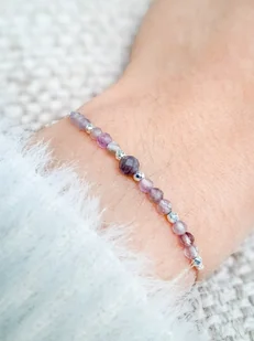 Bransoletka urodzinowa Luty Ametyst - Bransoletki - miniaturka - grafika 1