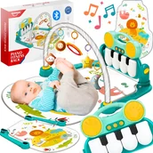 Maty edukacyjne - MATA DLA NIEMOWLĄT EDUKACYJNE PIANINKO FUNKCJA BLUETOOTH GRUBY KOCYK 0+ - miniaturka - grafika 1