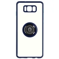 Etui i futerały do telefonów - Dwumateriałowe etui Samsung Galaxy S8 z metalowym pierścieniem Podstawka wideo w kolorze niebieskim - miniaturka - grafika 1