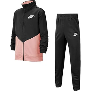 NIKE B NSW Core TRK Ste Ply Futura Long Sleeve Top, Dzieci, Black/Bleached Koralowy/Biały, L - Koszulki i topy damskie - miniaturka - grafika 1