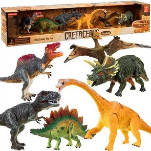 Dinozaury Duży Zestaw Figurek Ruchome Figurki Dinozaur x 6 Park dla Dzieci KRUZZEL - Figurki dla dzieci - miniaturka - grafika 1