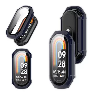 Etui 2w1 + szkło Vanfone do Xiaomi Mi Band 8, granatowe - Akcesoria do smartwatchy - miniaturka - grafika 1