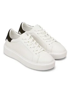Marc O´Polo Skórzane sneakersy w kolorze biało-czarnym - Trampki damskie - miniaturka - grafika 1