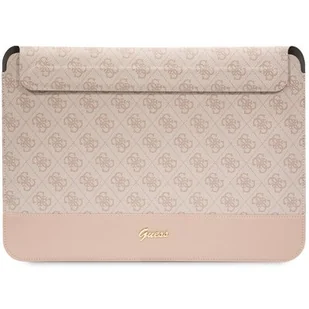 Guess Sleeve GUCS14PS4SGP 14" różowy/ pink 4G Stripe Metal Logo - Torby na laptopy - miniaturka - grafika 1