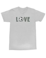 Koszulki i topy damskie - Koszulka dla Piłkarza LOVE Football Piłkarska Futbol Nożna Szara XL - miniaturka - grafika 1