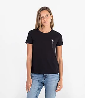 Koszulki i topy damskie - Hurley Hurley Damski T-shirt W Classic Crew Tee czarny czarny M 3HS1580239 - grafika 1