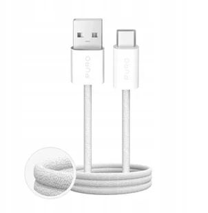 Kabel Puro Fabrik 2.0 10W USB-A - USB-C w oplocie 1,5 m - biały - Kable USB - miniaturka - grafika 1