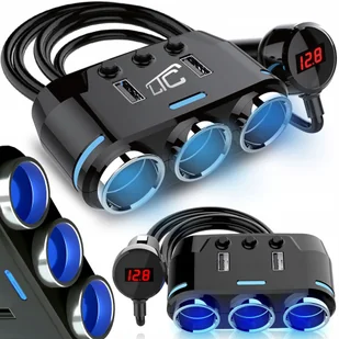 Rozdzielacz Rozgałęźnik 3 Gniazda Zapalniczki Usb Szybka Ładowarka Qc - Akcesoria motoryzacyjne - miniaturka - grafika 1