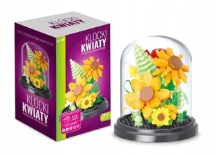 Klocki kwiaty Słoneczniki pod kloszem 228el 137013 - klocki - Klocki - miniaturka - grafika 1