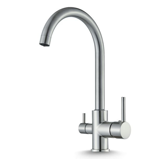 Kran Do Filtra Wody Bateria Kuchenna Inox Obrotowa Wylewka 3 Drożna Pzh
