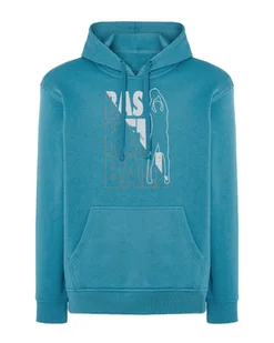 Bluza Basketball Koszykówka Sportowa na Boisko na Kosza Niebieska L - Bluzy męskie - miniaturka - grafika 1