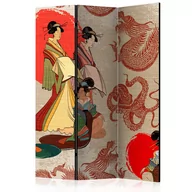 Parawany - Parawan 3-częściowy - Gejsze [Room Dividers] (rozmiar 135x172) - miniaturka - grafika 1