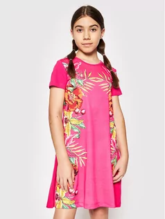 Sukienki i spódniczki dla dziewczynek - Desigual Sukienka codzienna Lucy 21SGVK31 Różowy Regular Fit - grafika 1