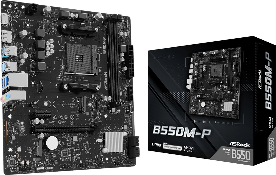 ASRock B550M-P AM4 mATX 90-MXBV10-A0UAYZ